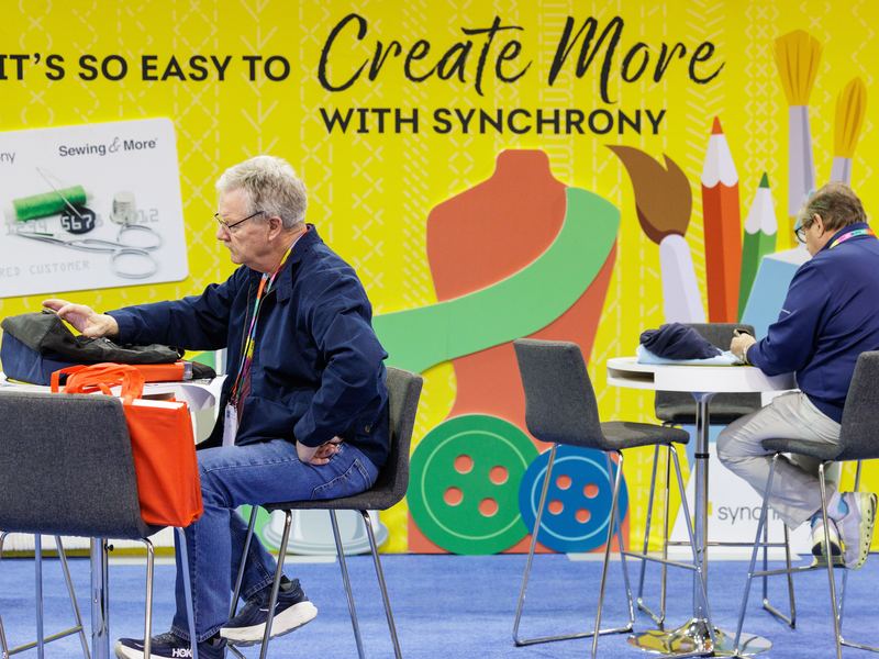 A sponsor activation on the festival floor