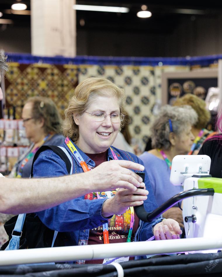Makers at a hands-on sewing class