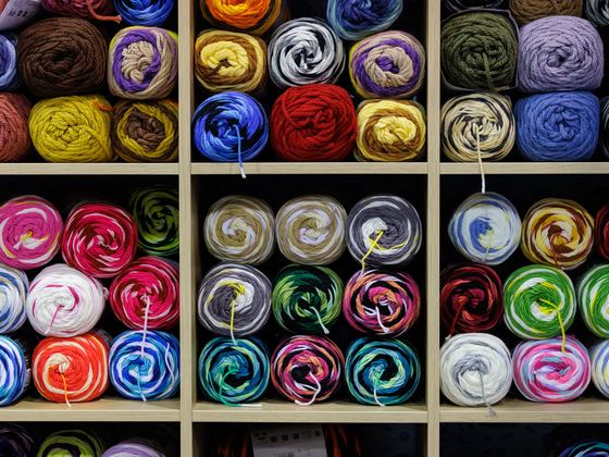 Yarn and fibre on the show floor